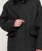 Cargobros Pocket Detail Balmacaan Wool Short Coat (Charcoal)