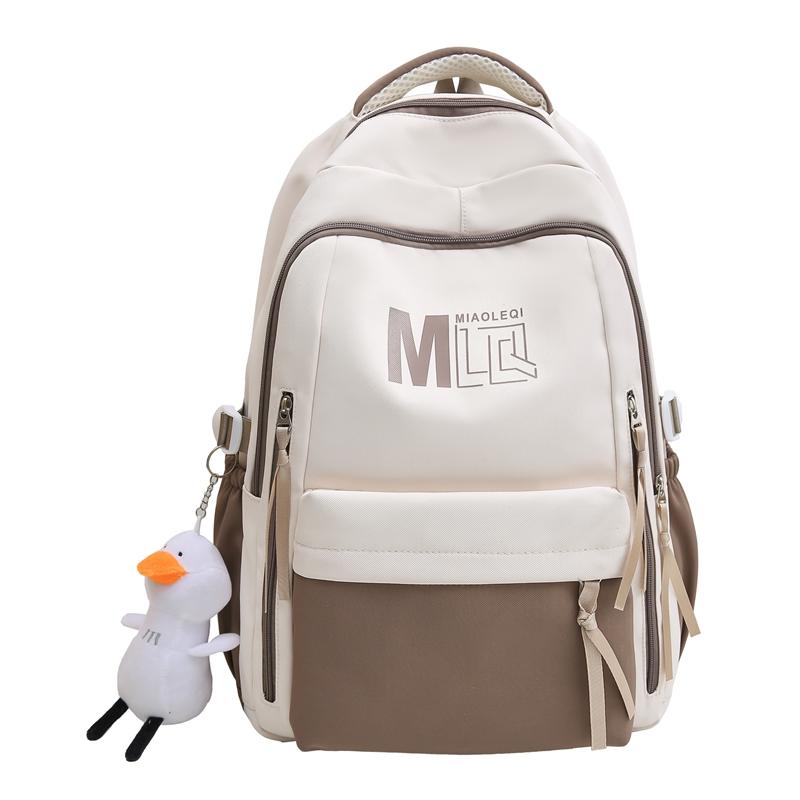 

College Style Schoolbag Female Large Capacity Travel Backpack Male Junior High School Student Backpack хакі