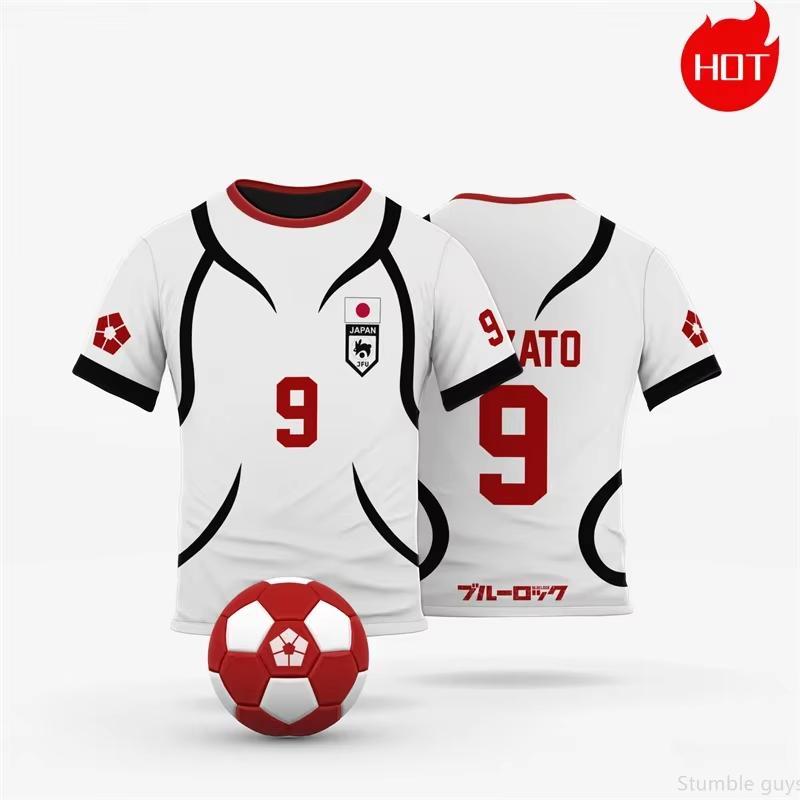 Blue Locker Room Anime Outdoor Sports T-shirt Soccer Jersey Boys Clothes Girls Short Sleeve Harajuku Cosplay Graphic Tops