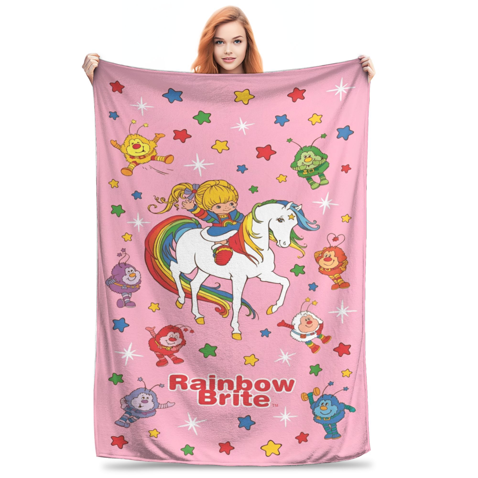 

Cozy Rainbows Brite Blanket Stuff Sofa Decorative Throw Blanket Lightweight Thin Velvet for Office 75x90cm