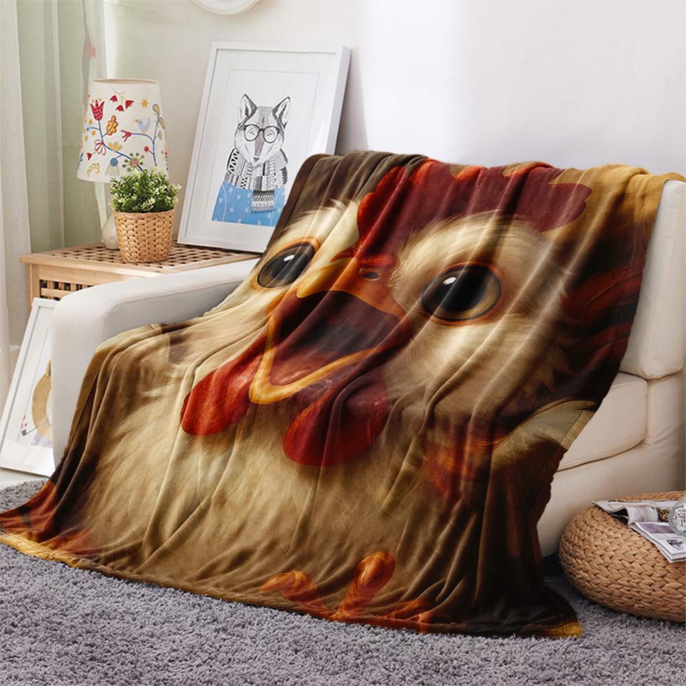 1Pc Cartoon Print Flannel Blanket, High Quality Comfortable for All Seasons, Home Decor, Warmth and Comfort, Perfect for Christmas Birthday Gift