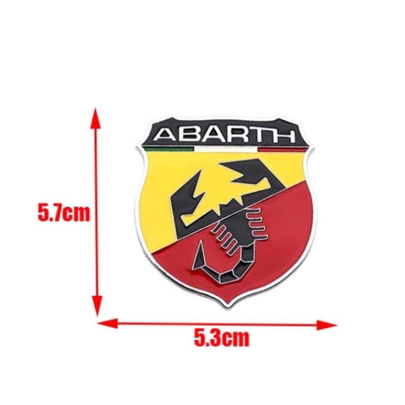1pcs 3D Hot sale Metal Car Fender Side Logo Car Door Rear Bumper Tail Door Trunk Emblem Badge for Abarth 500 600 124 125 595