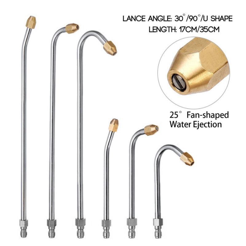 90° Elbow High-Pressure Car Wash Gun with U-Shaped Extension Rod and Fan-Shaped Nozzle