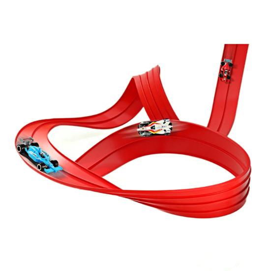 Race Car Track Toy Set Flexible Rail Car Track Tough Suction Cup Bendable Loopable Kids Car Toy Adhesive Rail Car Play Kit