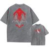 Anime Attack On Titan Acid T Shirts Casual Vintage Washed Shingeki No Kyojin Tee Short Sleeve Manga Gothic Tops Summer