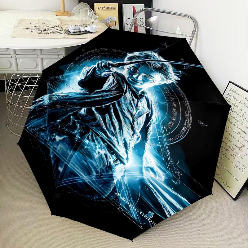 Magical Aura Witch Umbrella Folding umbrella, automatic umbrella 8-Frame for Travel, camping Use Gift for Halloween Christmas