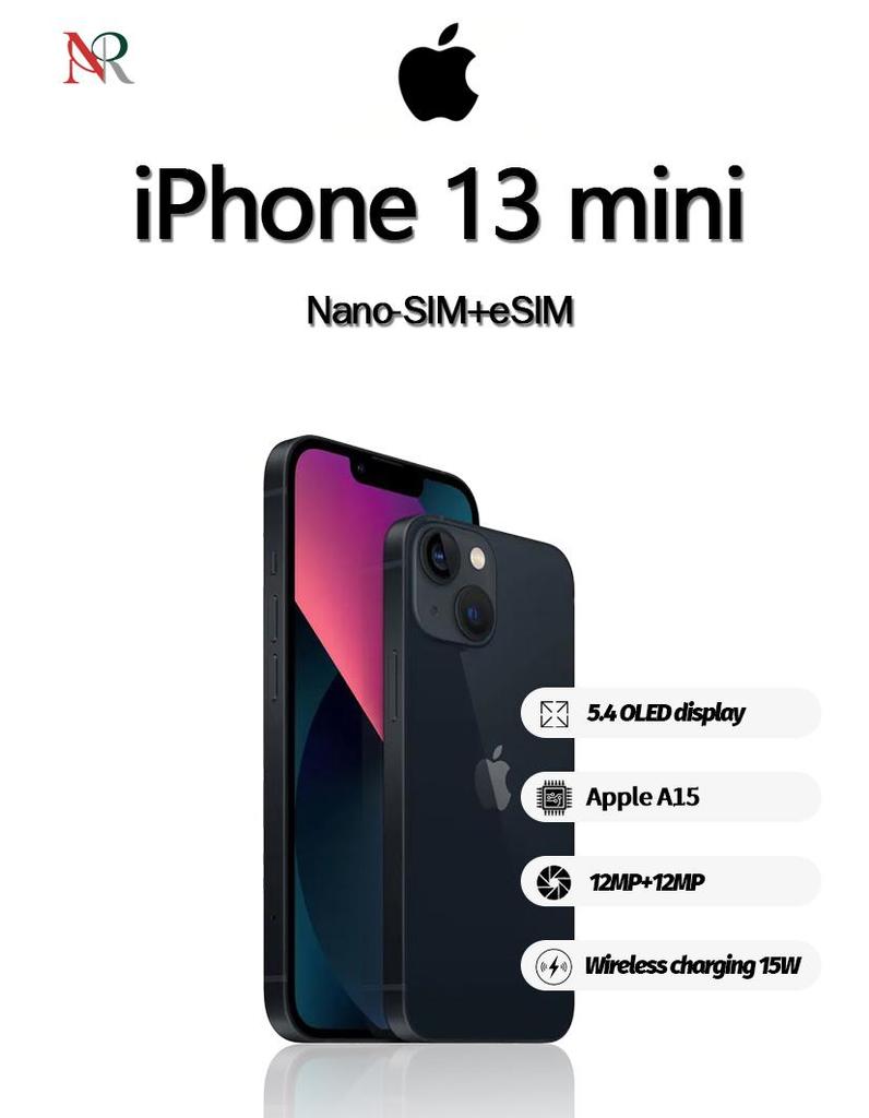 Apple IPhone 13 mini wersja amerykańska smartfon język globalny, pojedyncza karta SIM + eSIM telefon odnowiony