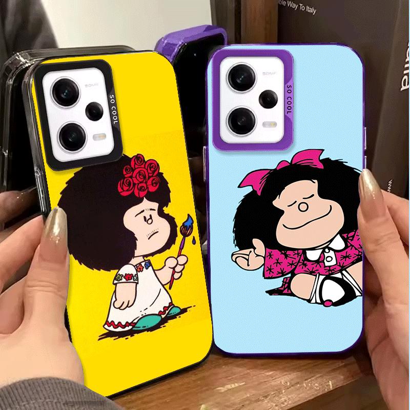Mafalda Cartoon Cute Soft Phone Case for Xiaomi Redmi Note 13 14 15 Pro Plus 12S 12 11S 11 11T 10S 10 Shockproof Cover Back Shel