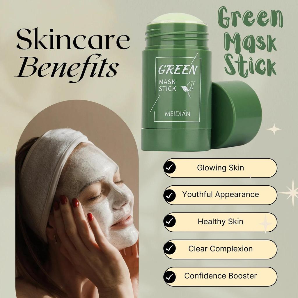 Green Tea Sticks Face Shaping Mask Anti-marks & Spots Removal, Moisturization, Oil Control, Pigmentation Removal, Radiance & Glow