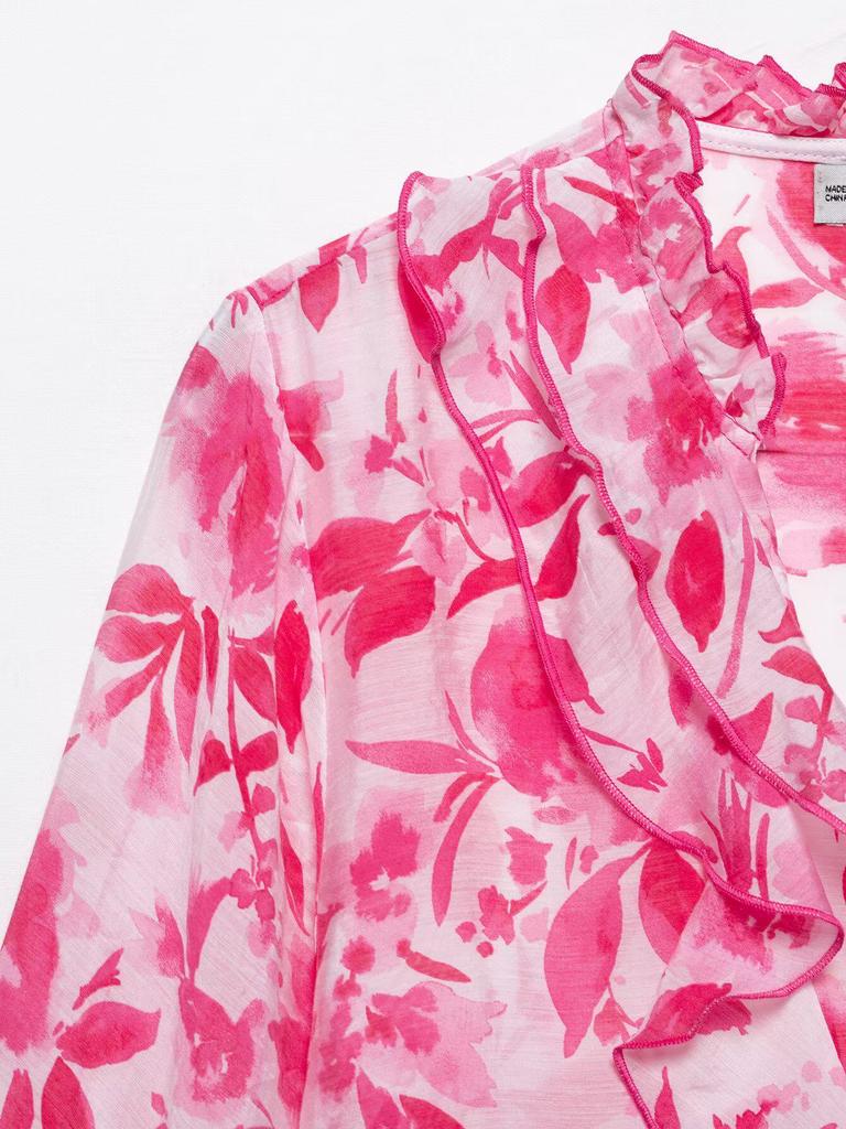 Spring 2025 Women's European & American Layered Print Shirt & Half Skirt Styles