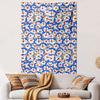 Cute Blue Cartoon Cat Pattern Tapestry Patterned Tapestry Home Decor, Suitable for Bedroom and Living Room, Gift
