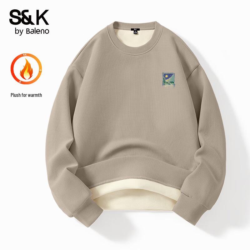 Baleno Men's S&K Fleece-Lined Round Neck Sweatshirt