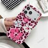 American Retro Pink Leopard Print Fuso Flower iPhone15pm Mobile Phone Case Apple 17 Wave Film Two-in-one Anti-drop