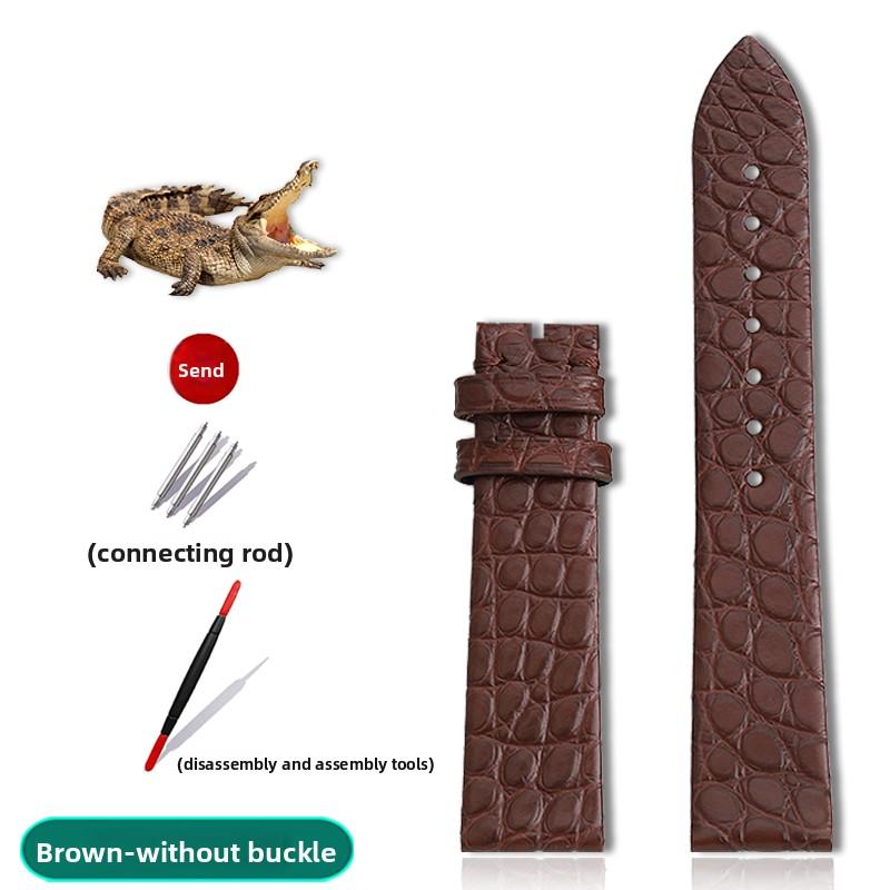 Alligator Wacth Strap Ultra Thin 12 13 14 15 16 18 20 22mm Men Women Black Brown Blue Crocodile Leather Watchband For Any Brands