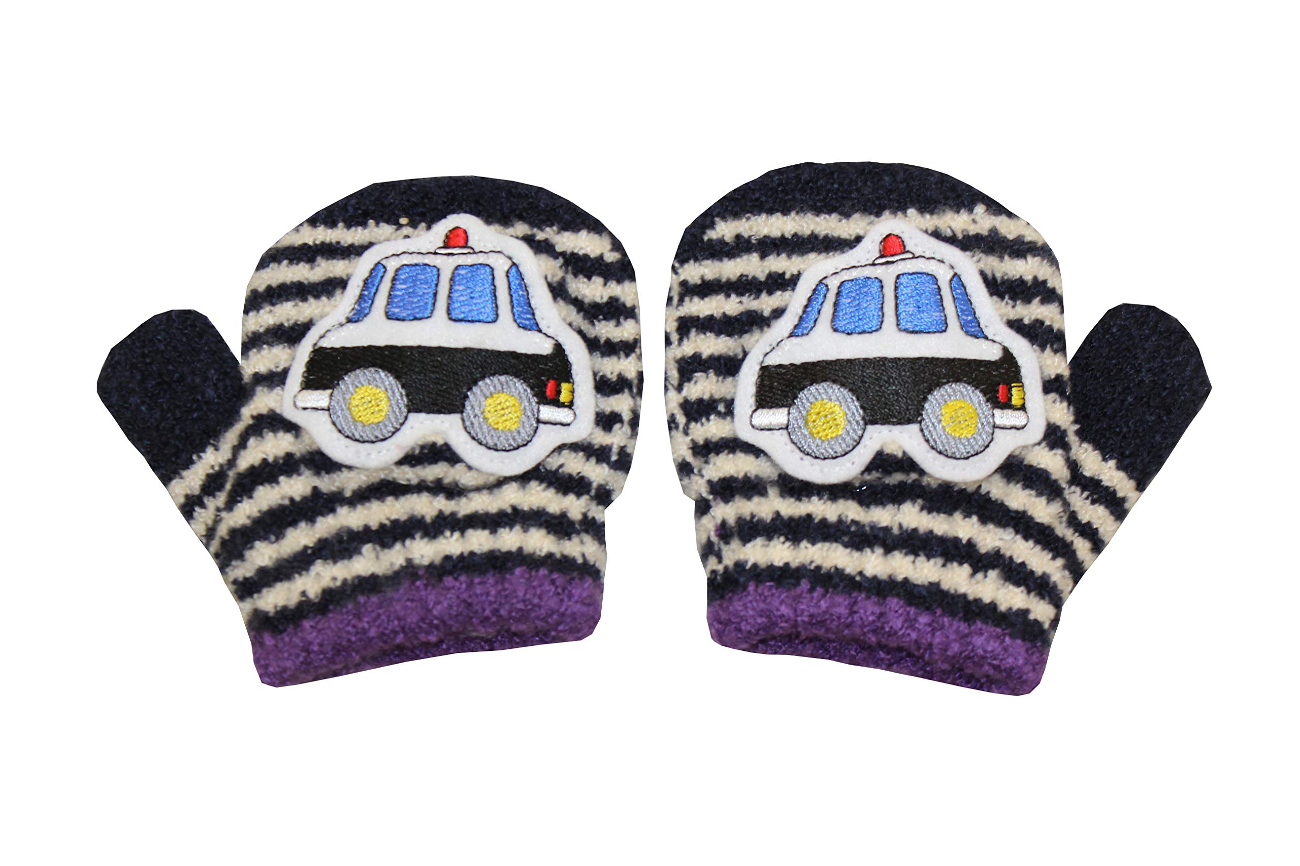 

Stretchable Whistle Mittens with a Cute Sound When You Press the Police Car [GlovesDEPO] Kids Piko Piko Patch, Navy,
