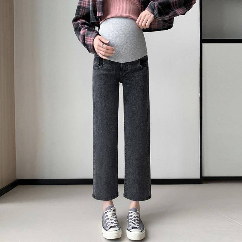 

2 брюки для беременных бархатные высокоэластичные джинсы зимние утепленные поддерживающие теплые брюки-трубы носить прямые брюки 3XL