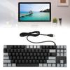Mechanical Keyboard 87 Keys Blue   RGB Backlit Contrast Color Ergonomic Wired Keyboard for Laptop Desktop PC
