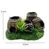 Aquarium Hollow Log Decor Multifunction Resin Fish Hiding Cave Non-toxic Aquarium Decoration for Fish Tank Aquarium Accessories