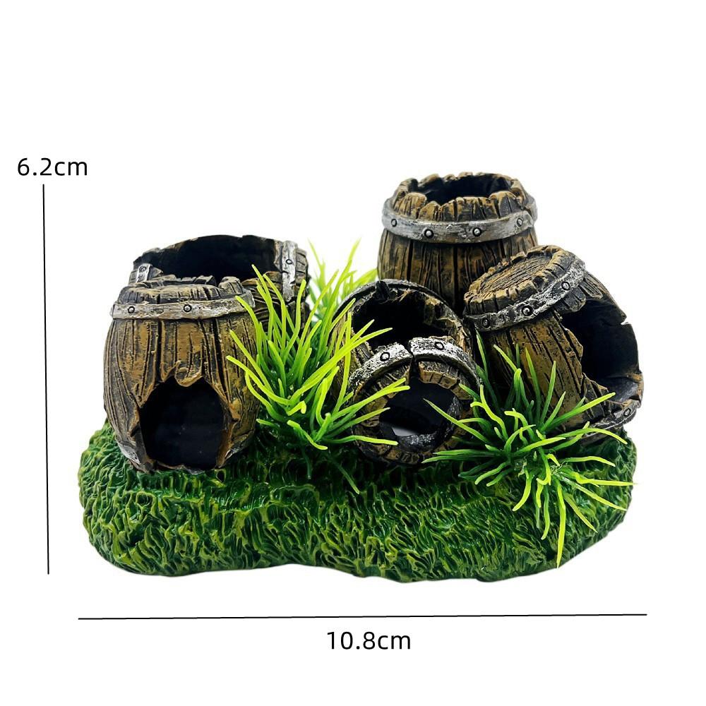 Aquarium Hollow Log Decor Multifunction Resin Fish Hiding Cave Non-toxic Aquarium Decoration for Fish Tank Aquarium Accessories