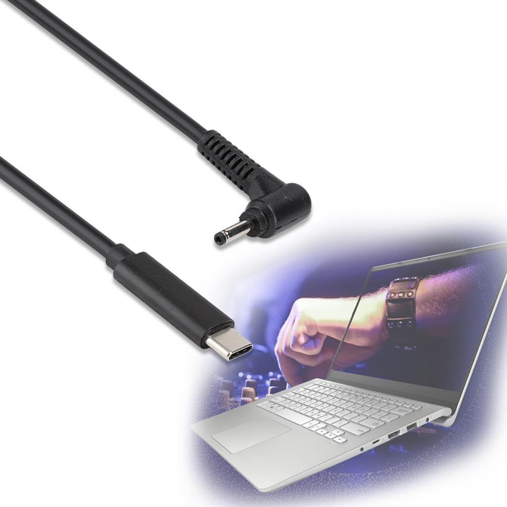 Pure Copper TYPEC Male To 3.0mm X 1.0mm DC Laptop Adapter Cable for Acer  Samsung   Ultrabook