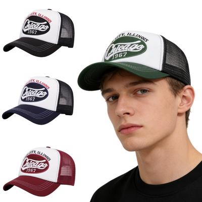 Chicago 1967 Retro Baseball Cap for Men Women Mesh Back Trucker Cap for Outdoor Sports Dad Hat for Running Camping