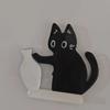 Creative Cat Refrigerator Magnet Black Cat Pushing Fridge Magnet Vase Decor  Office Decor