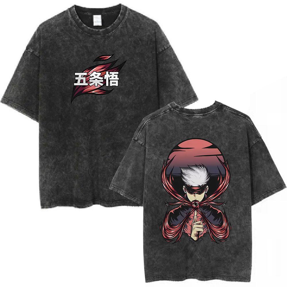 Anime Jujutsu Kaisen Vyprané tričko Fushiguro Toji Pro toho, kdo nechal vše za sebou Tričko Pánské Dámské Bavlněné Nadrozměrná trička