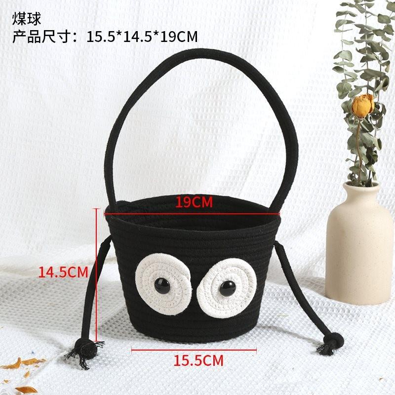 Adorable Cotton Yarn Woven Cartoon Bag For Women And Kids Perfect For Snacks And Toys Storage