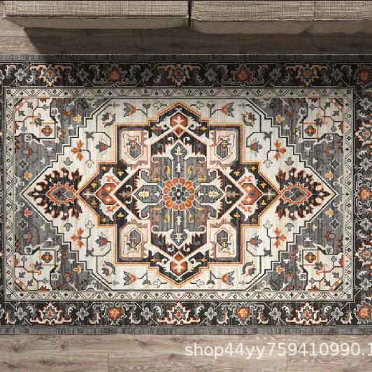 Persian Style Carpet, Living Room Coffee Table, Bedroom Full Of Floor Mats, Ethnic Style Thickened Washable Non-Slip Carpet