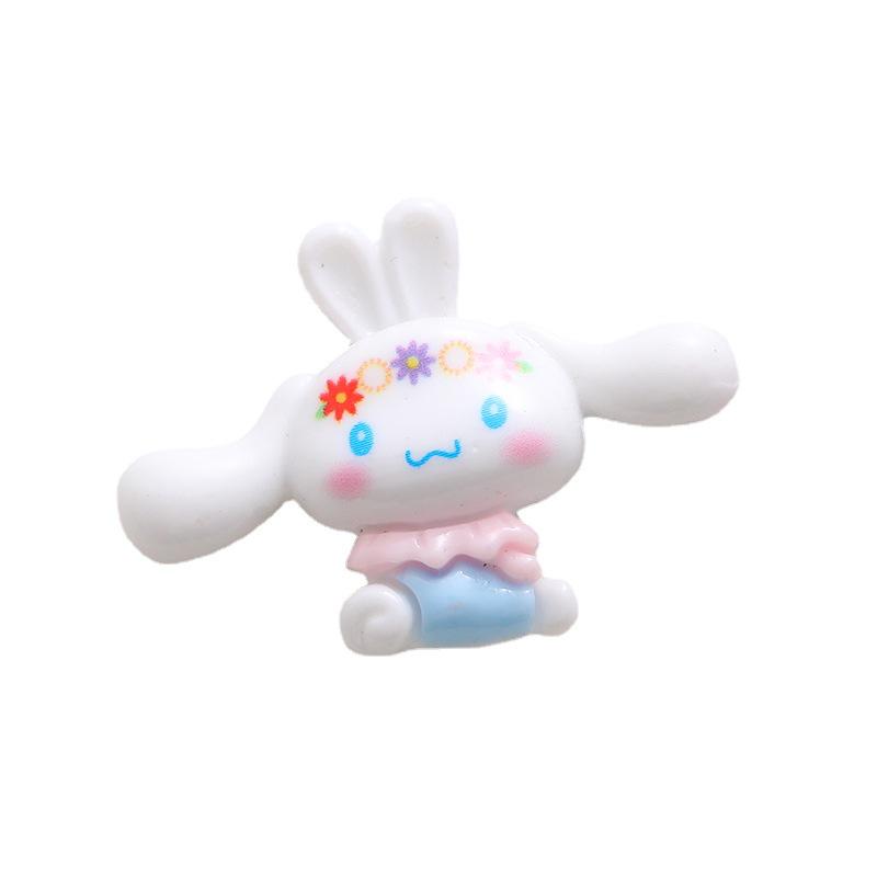 Glossy Cartoon Sanrio Resin Accessories for Phone Cases, Hair Clips, and Storage Boxes