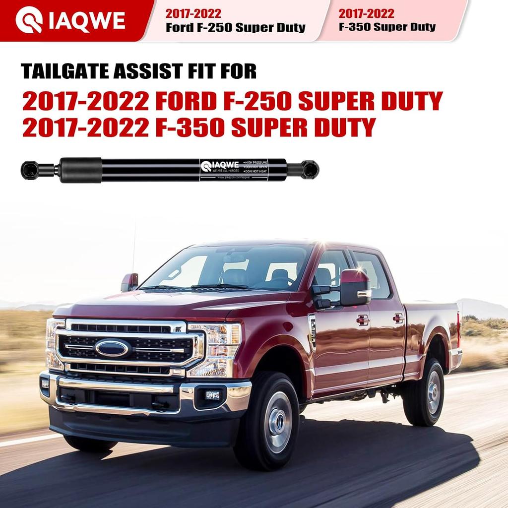 43205 Truck Tailgate Assist Shock Strut Fit For 2017-2024 Ford F-250 / F-350 / F-450 Super Duty, Truck Tail Gate Lift Assist Accessories Black
