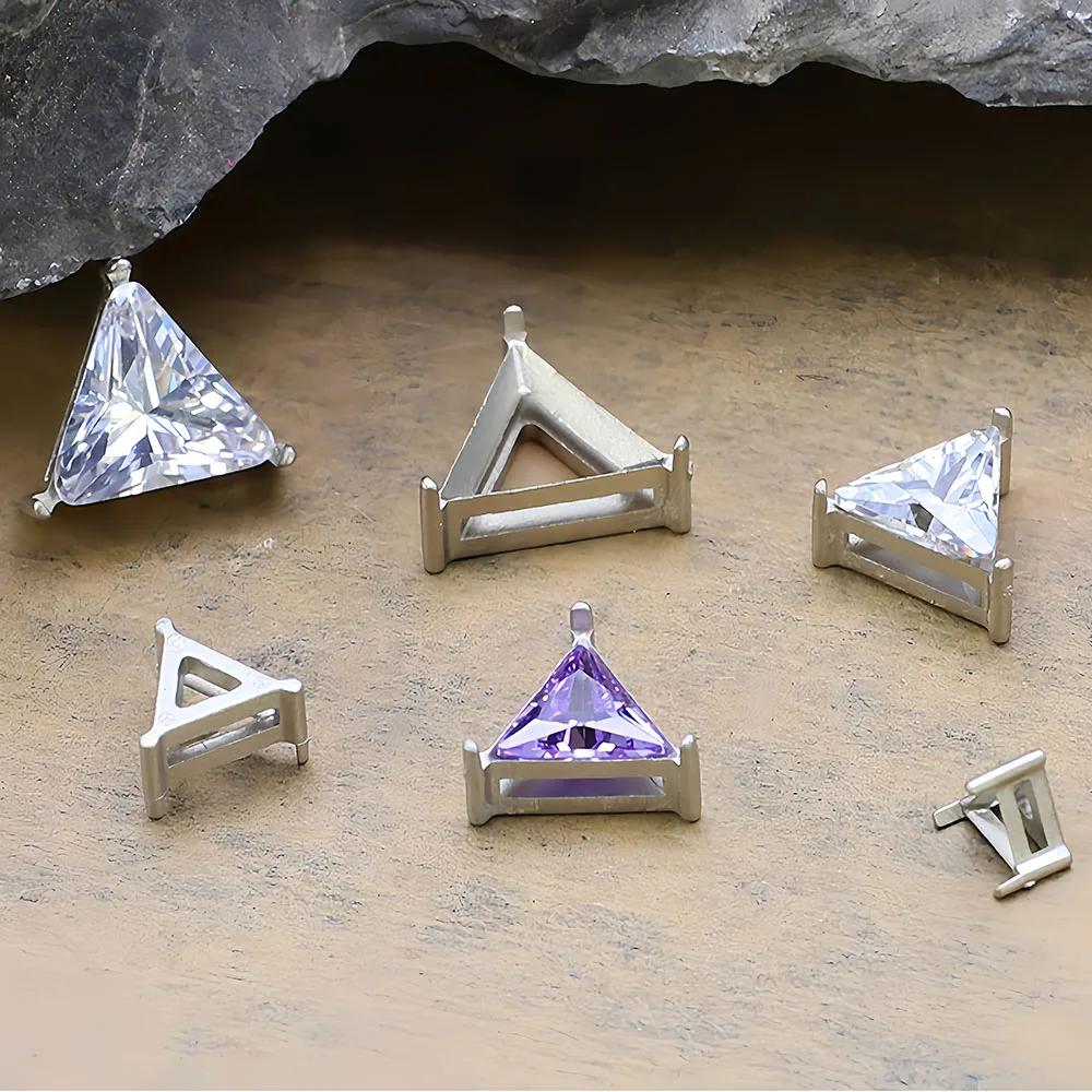 10/20PCS Stainless Steel Empty Claw Setting Multi Shape for Fancy Rhinestones Base Claw Sewing Accessories Crystal Stones Holder