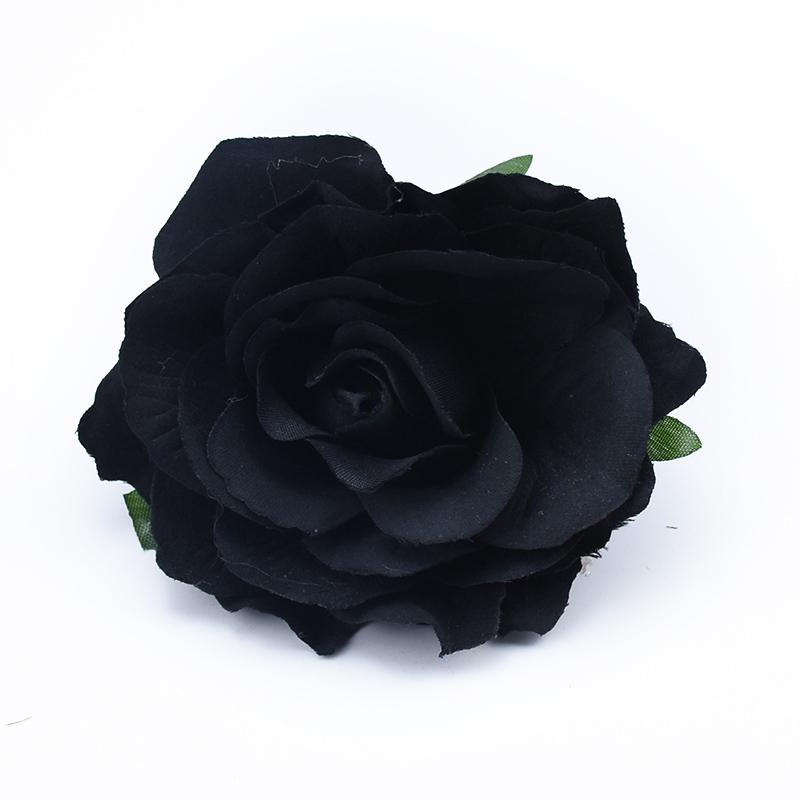 2Pcs 10CM Rose Head Wedding Flower Wall Scrapbook for Home Decor Christmas Garland Silk Flowers Bridal Brooch Artificial Flowers