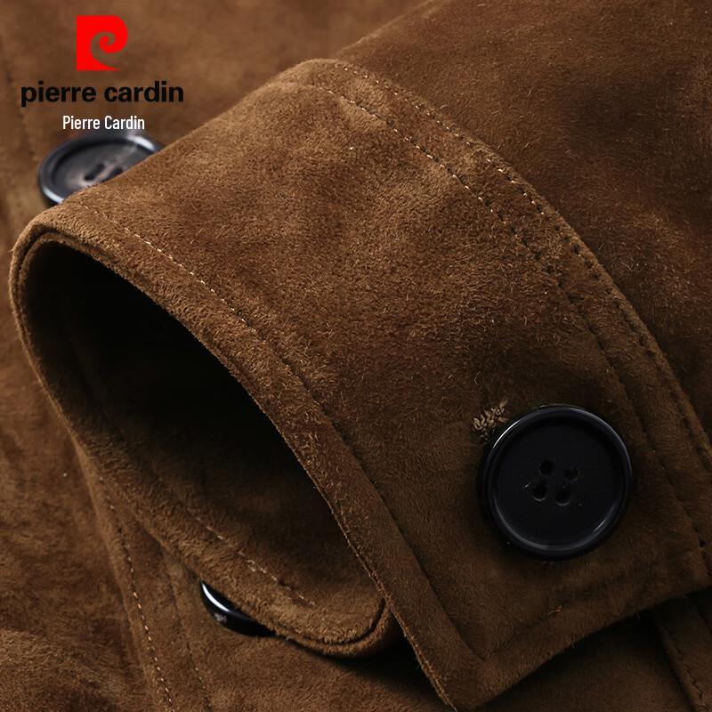 Pierre Cardin Men's Lambskin Baseball Collar Leather Jacket