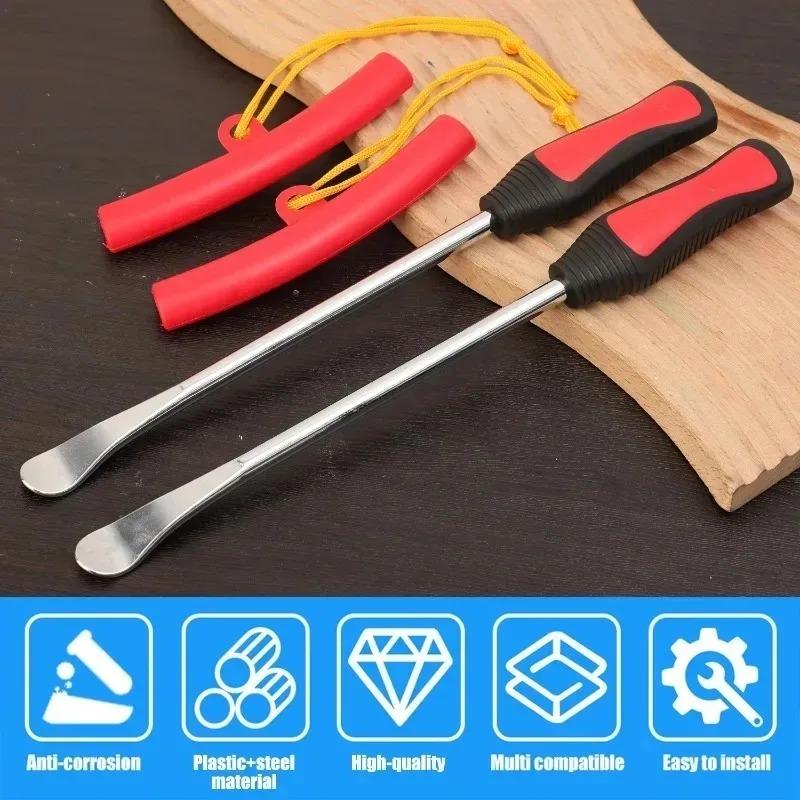 Motorcycle Tire Lever Spoon Tool Kit Steel Easy To Hold Tire Changing High Strength Efficient Removal Repairing Tools