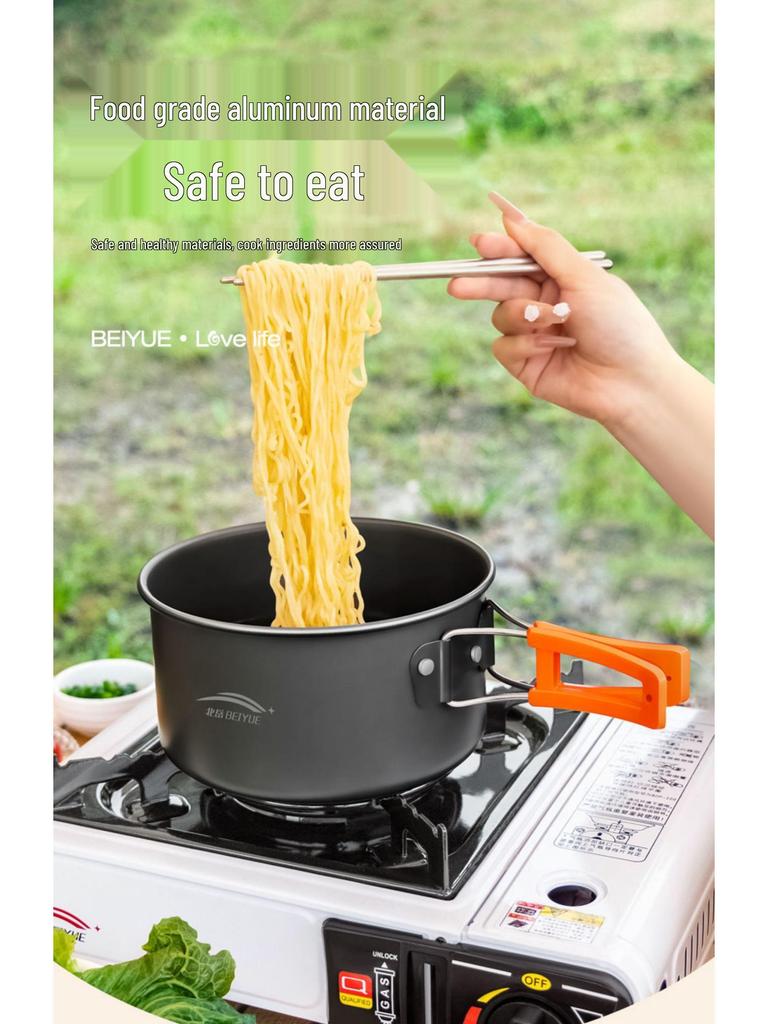 Camping Cookware: Outdoor Pots, Pans, Water Boilers, Teapots, Frying Pans, Portable Stoves, Tableware Sets.
