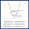 Korean Fashion Heart Shaped Moissanite Pendant Necklace for Women S925 Silver Diamond Clavicle Chain Birthday Party Jewelry Gift
