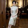 Sleeveless daily national style new Chinese style Suzhou long cheongsam improved young 1011 new women's high sense summer