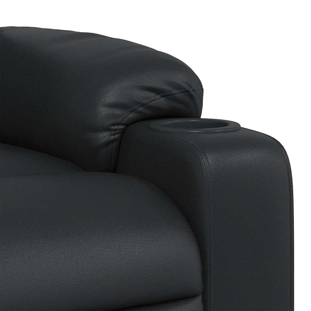 Relaxation Armchair Black Synthetic Leather