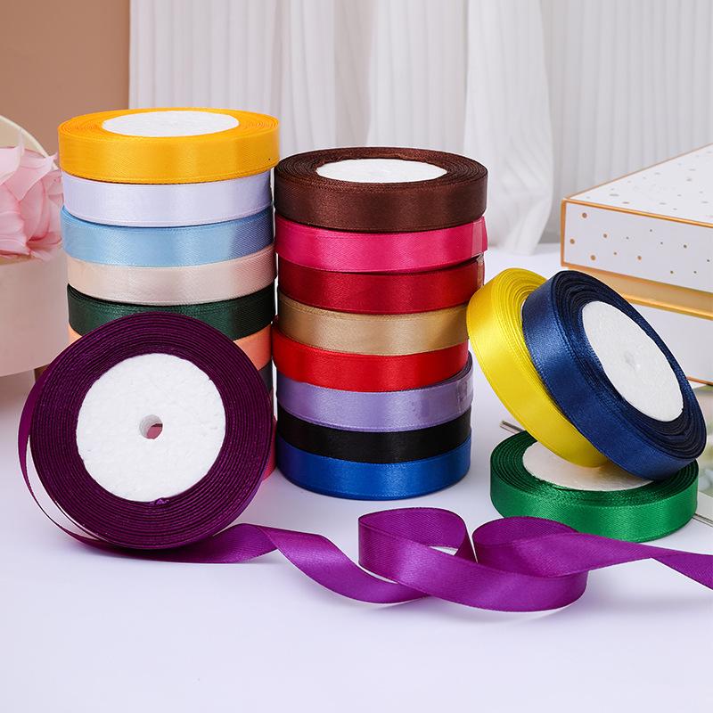 22meters/Roll 15mm Satin Ribbons Crafts Bow Handmade Gift Wrapping Christmas Wedding Decorative Ribbon DIY Hair Accessory Bow