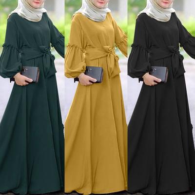 Müslüman Kadınlar Namaz Abaya Uzun Maxi Elbise Dubai Kaftan Jilbab İslami Ramazan