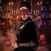Luxury Half Face Mask Flame Leaf Rhinestone Half Mask Elegant Masquerade Mask  Halloween Parties