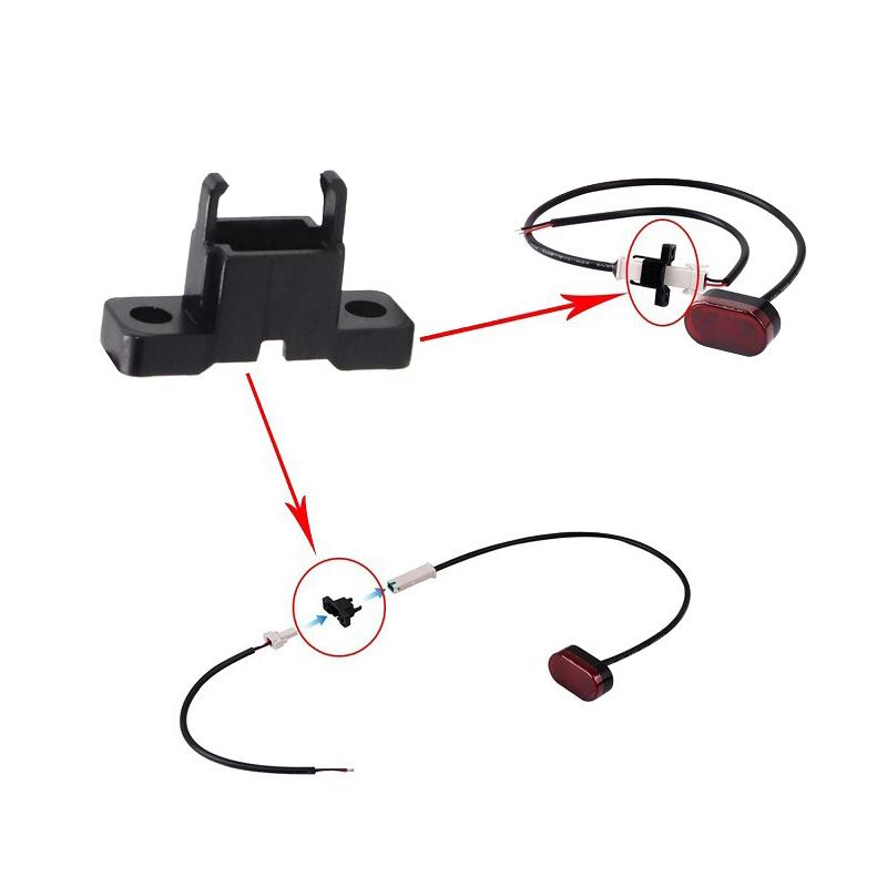 Taillight Safety Warning Brake Stoplight Flashing Light For Xiaomi M365/Pro Electric Scooter Rear Tail Light Cable Buckle Parts