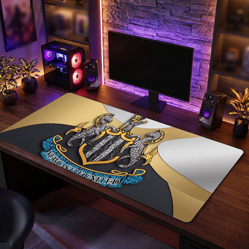 Tappetino Mouse Grande Stampa Calcio Newcastle United, Tappetino Esteso Antiscivolo per Scrivania da Gioco per Ufficio Casa