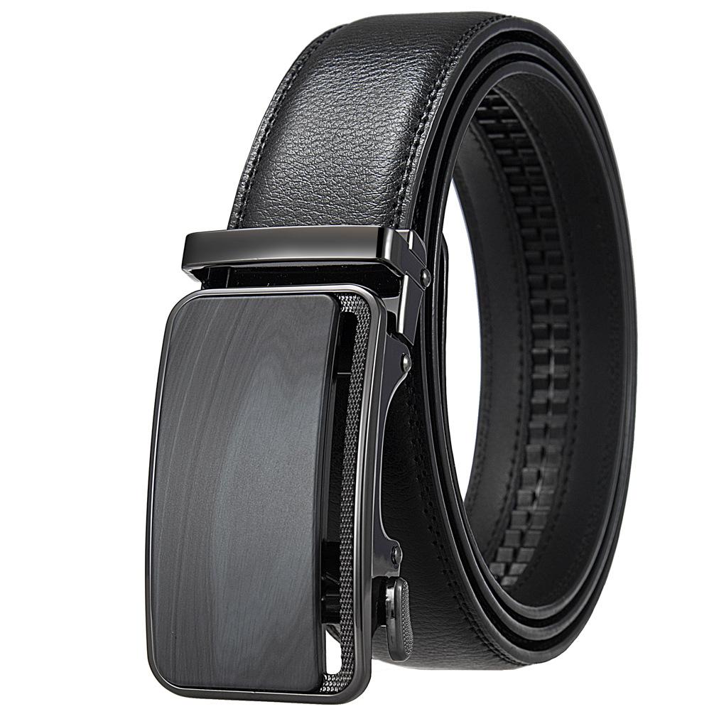 1Pcs Fashion Versatile Business Men'S Belt, Cowhide Belt Automatic Buckle Men'S Belt Ly36-35576-1