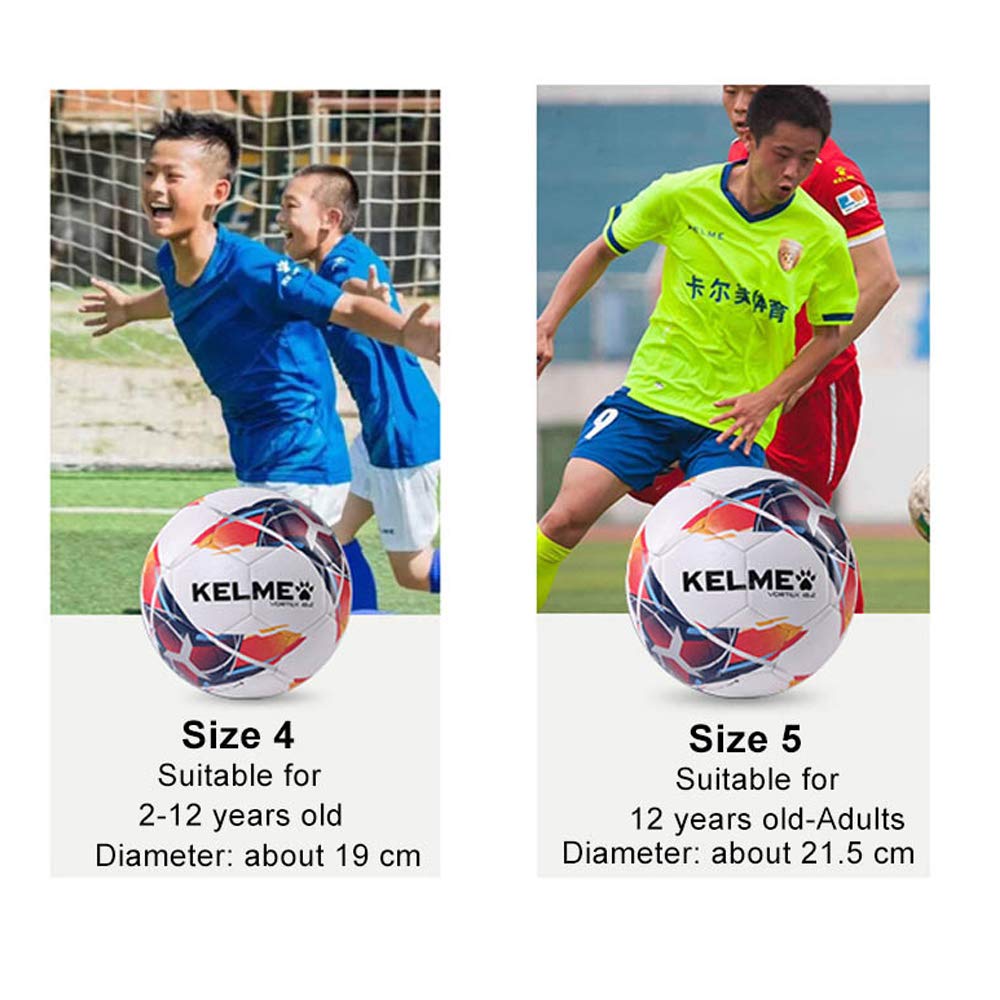 KELME Soccer Size 4 and Adult Sports Size Ball, 5, Ball, Wear-Resistant (9886130, Navy/Red, 4)