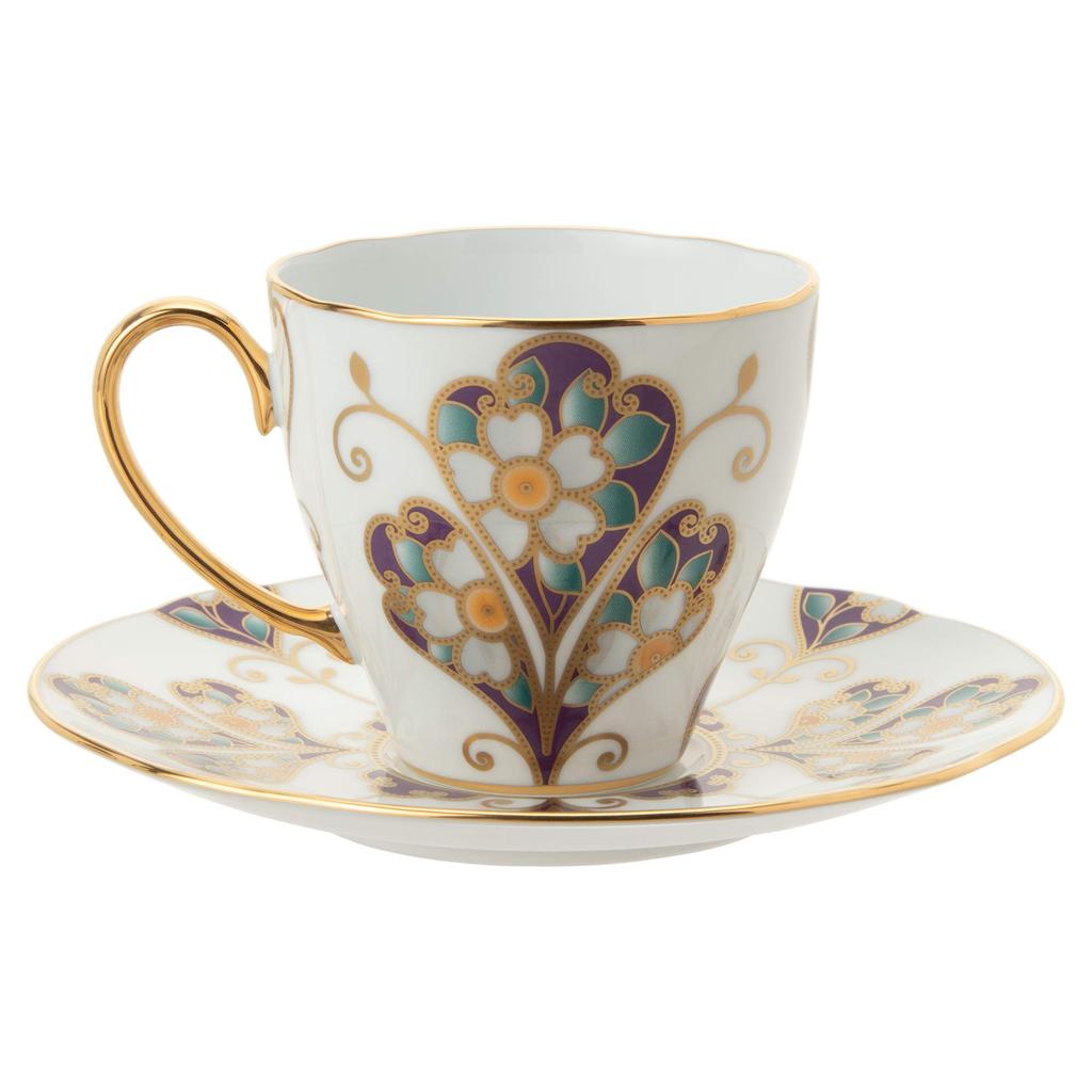 Noritake Coffee Cup Homage Fine Porcelain & Saucer, 160cc, Collection, (Premium White), T2403/H-771