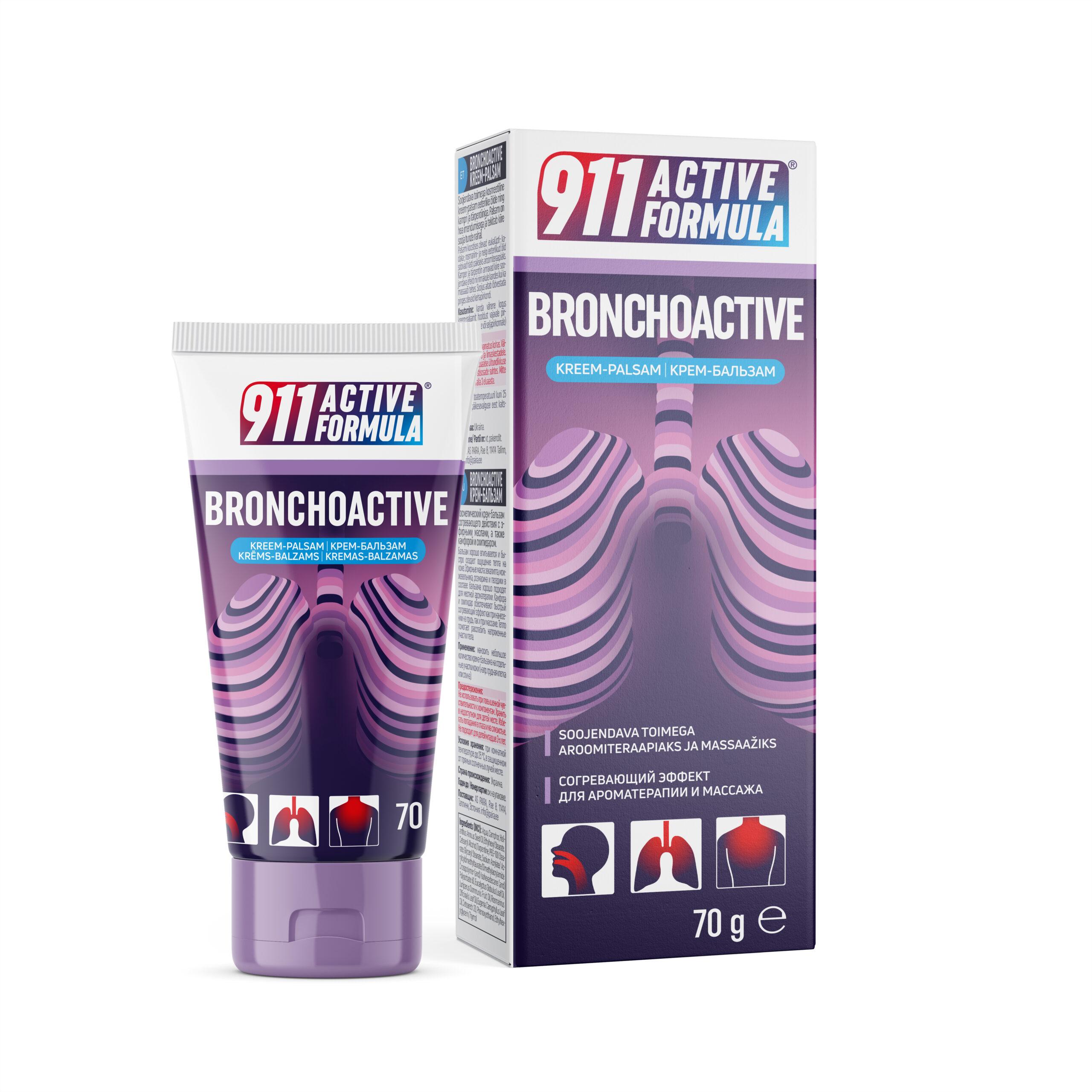 

911 Active Formula Bronchoactive kreem-palsam 70г 1 pcs