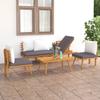 Vidaxl 4-Cz. Garden Lounge Set, Cushions, Acacia Wood