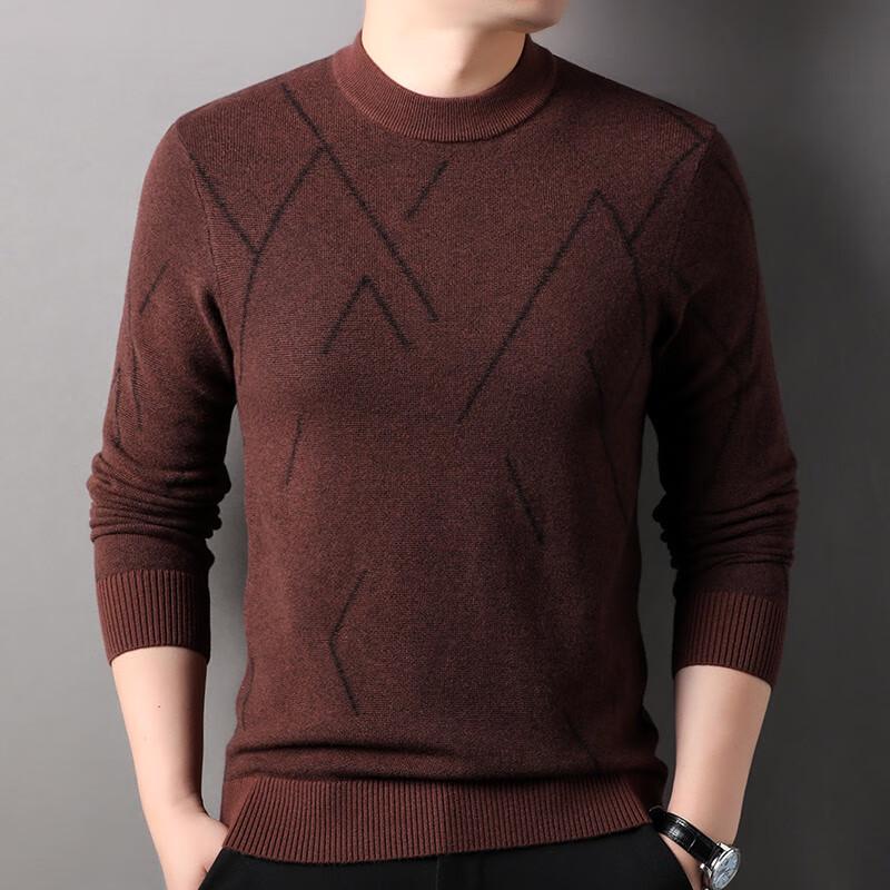 Men s 100% Pure Wool Round Neck Sweater 3XL 190/104A